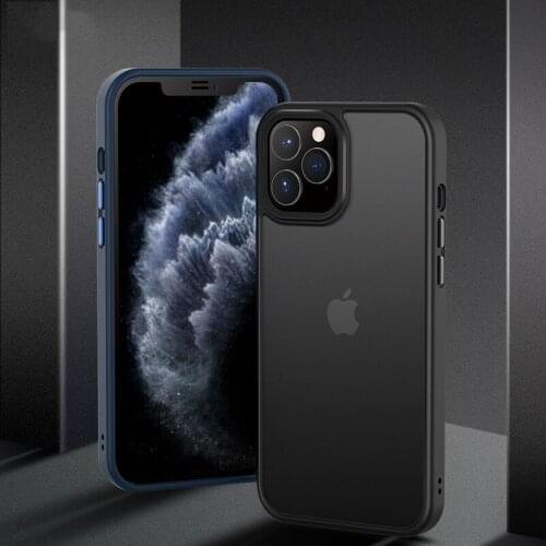 Armor-fundas traslúcidas mate a prueba de golpes para iPhone, carcasas traslúcidas a prueba de golpes para teléfono móvil iPhone