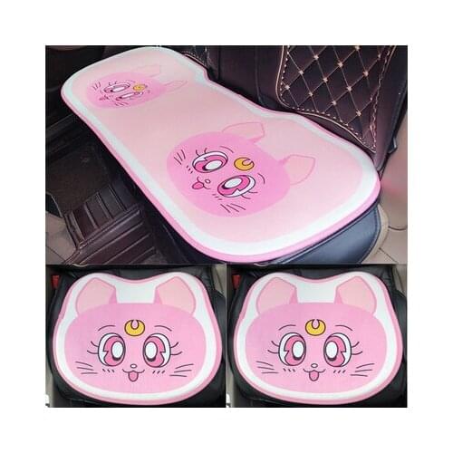 Plush luna kitty Cat Car Seat Cover Seat Cover Auto Cushion Breathable Car Seat Cover Car Accessories