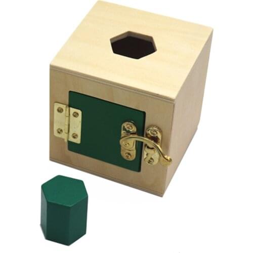 Montessori Wooden Object Permanence Box Preschool Learning Material For Child Cognitive Learning Hand-eye Coordination Exercises