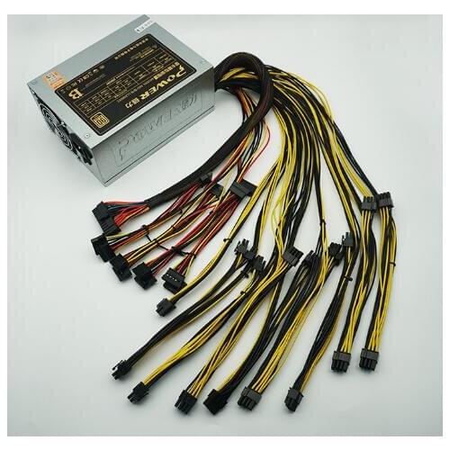 Dual-tube forward pulse frequency modulation wide-band power supply graphics card version 2000W PSU