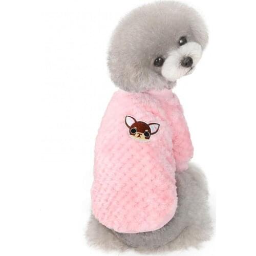 Winter Cartoon Pictures Fleece Animal Pattern Skin-friendly And Soft Sweatshirt Two-legged Dog Warm And Wild Clothes Supplies