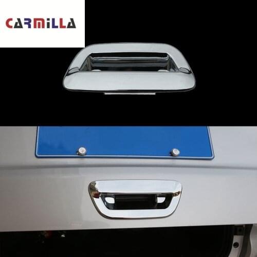 Car Chrome Rear Trunk Door Handle Cover Back Trunk Door Bowl Covers Sticker For Jeep Compass 2017-2020 Accessories