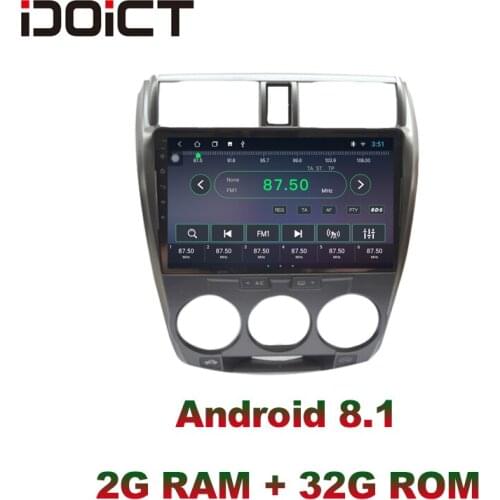 IDOICT Android 8.1 IPS 2G+32G 8 CORE Car DVD Player GPS Navigation Multimedia For Honda City Radio 2008-2013 car stereo
