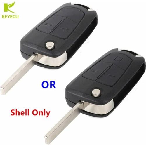 KEYECU New Replacement Flip Remote Car Key Cover Fob Case Shell Case Fob 2 /3 Button For Vauxhall Opel Corsa Astra Vectra Signum