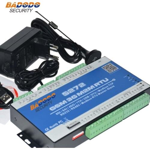 Badodo GSM 2G 3G SMS RTU Controller 4DO 8DI Acquisition Controller Modbus RTU Protocol RS485 232 Switch Input / Output S272