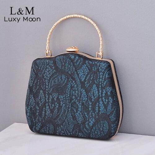 Lace Wedding Evening Bag For Women Clutch Purses And Handbags Diamond Luxury Designer Bag Banquet Elegant Ladies Hand Bags X585H