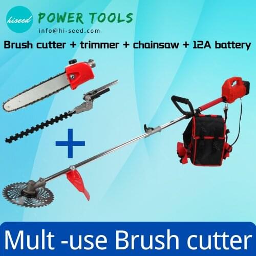 Small household multifunctional lithium battery rechargeable Knapsack electric lawn mower