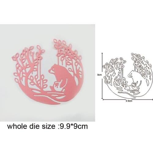 Bear Forest Metal Cutting Dies Scrapbooking Stencil DIY Paper Card Decorative Embossing Die Cut Craft Dies 2020 NEW
