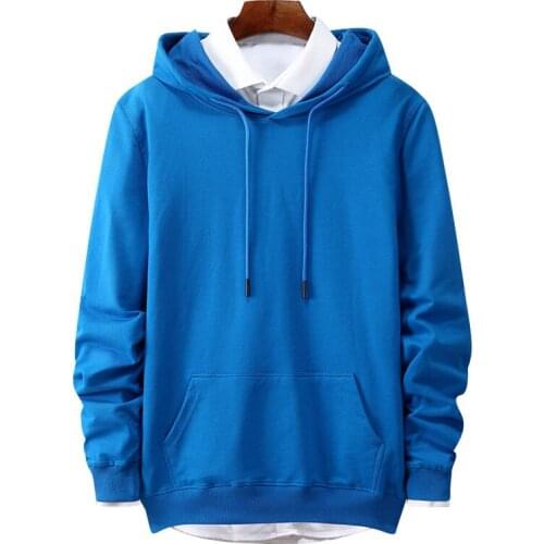 Autumn Winter Cotton Hoodied Mens Sweatshirts Solid Hoody cotton Standard Hoodies