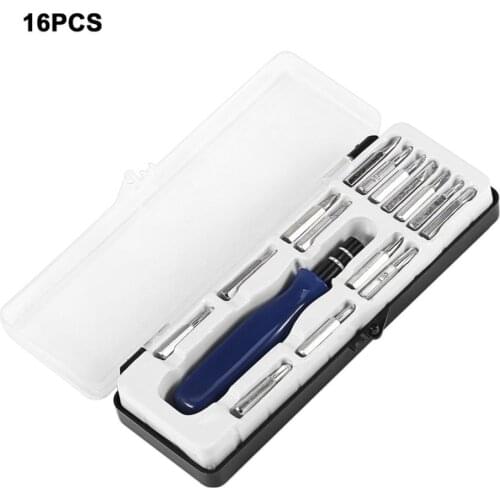 16 in 1 Precision Screwdriver Bit Set Phillips Flathead Portable Magnetic Screw Driver Electronic Repair Tool Set with box