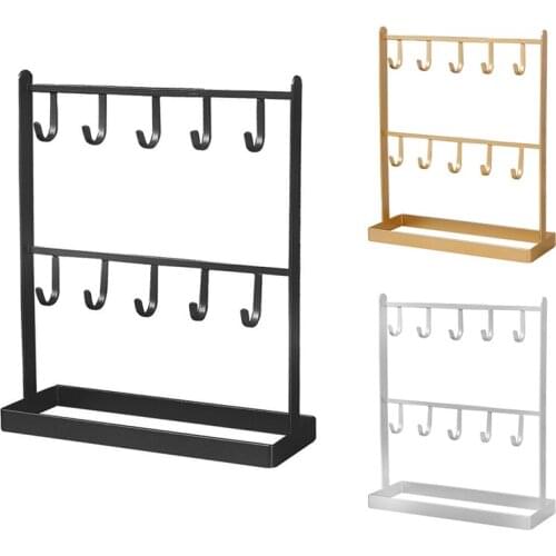 Tabletop Iron Jewelry Jewelry Earring Hanger Necklace Ring Earring Earring Shelf Display Shelf Porch Key Rack