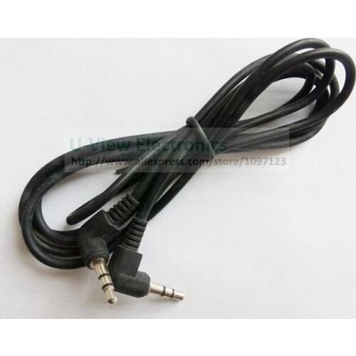 NCHTEK Dual 90 Degree Angled 3.5mm Stereo Male to 3.5mm Stereo Male Plugs MP3 iPod Cable About 1.5M/Free DHL Shipping/100PCS