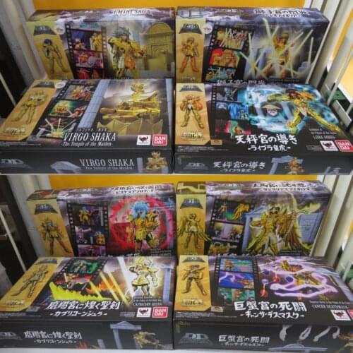 Brand New Bandai Anime Saint Seiya DDP Golden Gemini Cancer Lion Virgin Archer Goat Pisces Tenpian Collection Decoration Gift