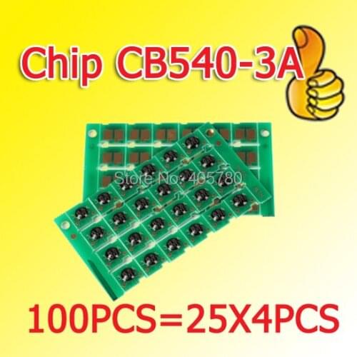 Wholesale 100pcs 540A chip compatible for 540 toner chip, HPCP1215/CP1515/CP1518/CM1300MFP