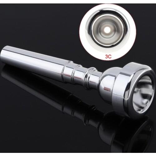 Easy to install 3C Size Small Trumpet Mouthpiece Music Instrument Trumpet Mouth with Silver Plated