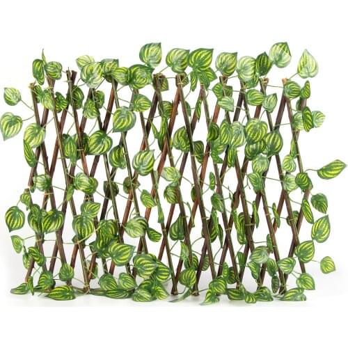 40CM Lifelike Courtyard Railings Garden Decoration Expandable Plant Natural Fence Waterproof Dampproof Paling