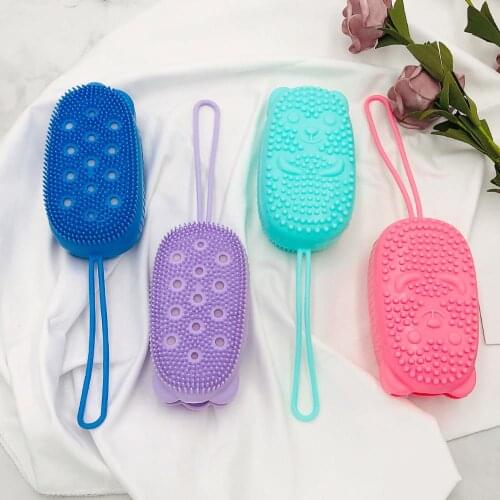 Silicone Cleansing Double-sided brush Washing Pad Soft Deep Cleaning Bubble Bath Brush Scrubbing Artifact Massage Bath Brush CSV