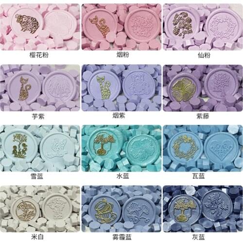 100pcs Retro Octagon Sealing Wax Beads Wax Seal Stamp Beaded for Wedding Vintage Craft Decor Card Making Tools