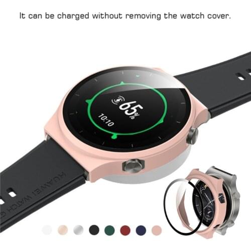 Protective Case for huawei -Watch GT 2 Pro Matte Watch Cover Tempered Glass 448F