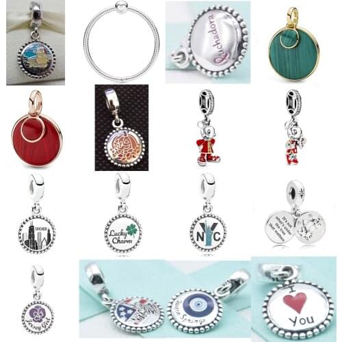 NEW 2021 100% 925 Sterling Silver Rose Love Flower Charm Pendant Fit DIY Original Bracelet Fshion Jewelry Gift