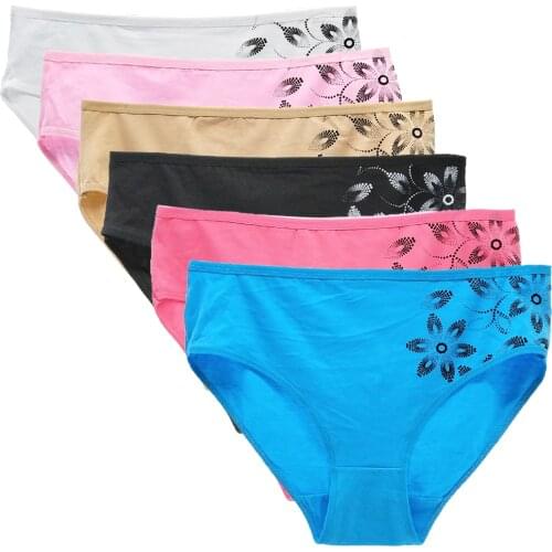 Plus size 4XL Womens Panties Big yards 3XL underwear Womens cotton Sexy Lingerie Femme Briefs Large size Mummy underpants