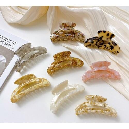 INS Style Hair Claw Women Geometric Acetate Hair Clamp Grab Korean Fashion Hairpin Hair Jaw Clip Grip BarrettesStyling Accessor