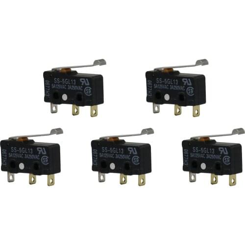 10Pcs OMRON SS-5GL13 Simulated Roller Lever Limit Micro Switch SPDT