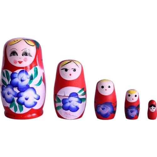 11CM retro home childrens toys wooden cross-border spot decoration ornaments holiday gifts Russian matryoshka