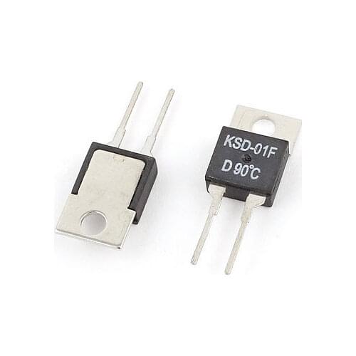 2Pcs KSD-01F 90C N/C Normal Closed Temp Controlled Temperature Switch Thermostat