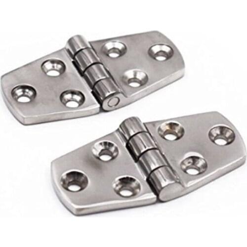 2PCS Stainless Steel Marine Boat Door Cabin Stamp Strap Hinge 3" x 1.5" Sturdy