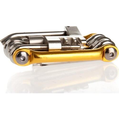 2021 High Quality 11-in-1 Bike Multitool Portable Ligtweight Bike Repair Tool with Chain Cutter, Hex Keys, Screwdrivers, T-25