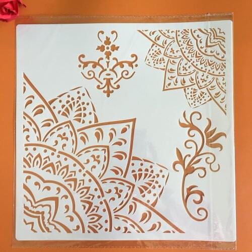 30 * 30cm Mandala Geometry DIY Layering Stencils Wall Painting Scrapbook Coloring Embossing Album Decorative Template for walls