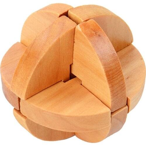 3D Wooden Puzzle Game Kongming Lock Chinese Traditional Educational Toy for Kids Adults Model Building Kits