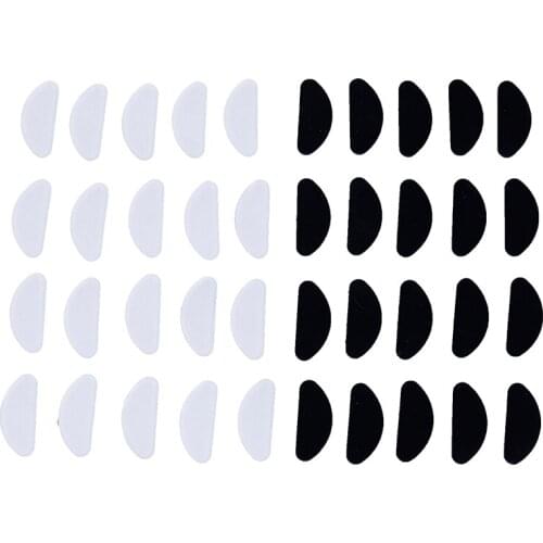 5 Pair Glasses Nose Pads Adhesive Silicone Nose Pads Non-slip White Thin Nosepads For Glasses Eyeglasses Sunglasses