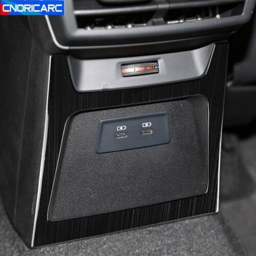 Car Console Armrest Rear Anti-kick Panel Frame Decoration Cover Trim For Audi A3 2021 Stainless Steel Interior Accessories