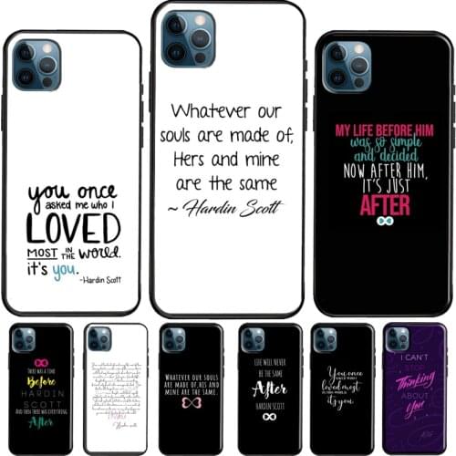 After Tessa Hardin Scott Quotes Case For iPhone 11 Pro Max 12 mini X XR XS Max 6S 7 8 Plus SE 2020 Back Cover