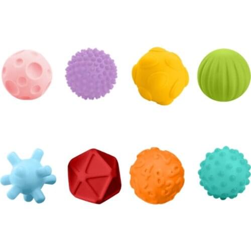 Baby Sensory Toy 8 Sensory Balls Soft Ball Set Multi Textured and Multicoloured Sensory Balls for Toddlers and Babies