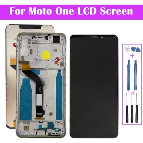 5.9'' LCD Display For Motorola Moto One XT1941-1 XT1941-3 XT1941-4 XT1941--5 LCD Display With Touch Screen Assembly + Frame