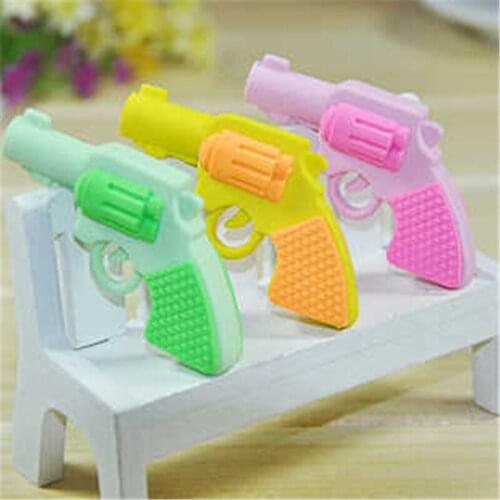 DL D626 Japanese Japanese cartoon toys eraser cartoon pistol modeling lovely eraser student prizes mini gun student supplies