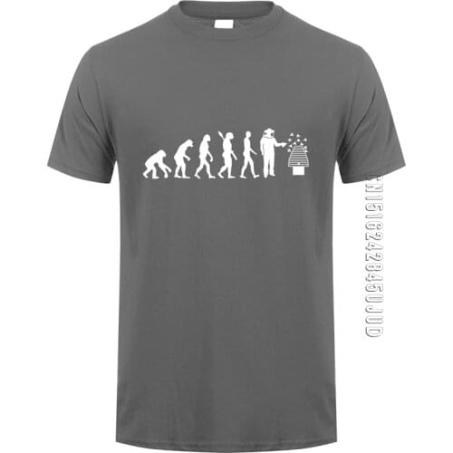 Funny Beekeeper Evolution T Shirt Men O Neck Cotton Beekeeping T-shirts Man High Street Camiseta Basic Tops