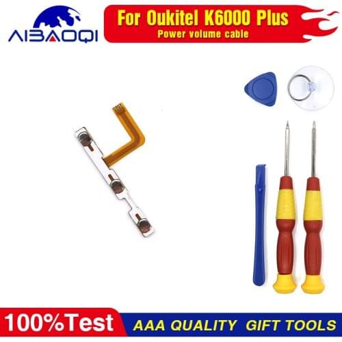 Power on/off+ Volume FPC Key Up/down Button Flex Cable FPC for Oukitel K6000 Plus Phone Perfect Replacement Parts Free Tools