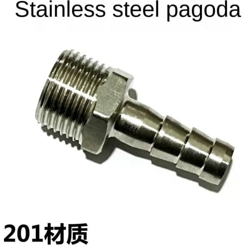 Custom 201 Stainless Steel Pagoda-Shape Connector 1/4 1/2 3/8 Pagoda Nozzle 8 10mm Green Joints