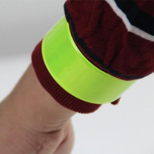 Hot Reflective Snap Bands Reflective Slap Bracelet Reflective Wristband High Visibility Reflectors for Riding Bike DO2