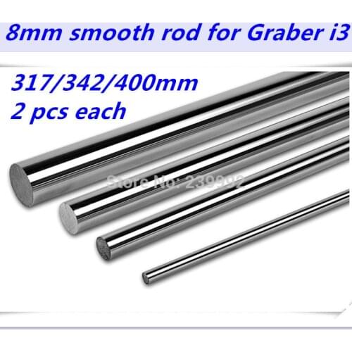 ALL NEW 8mm chromed harden linear shaft for Graber i3 3D printer parts 317 342 400mm long