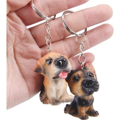 Lovely Resin Animal Pet Dogs Key Ring Key chain Key chains Random Gift Jewelry