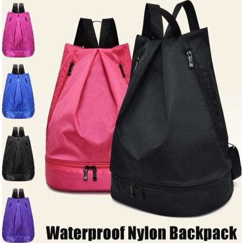 Nylon Shoulder Backpack Waterproof Travel Gym Sport Bags Yoga School Storage Carry Bag Outdoor Training Travel Hiking Bag