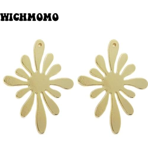 2019 New 51*41mm 2pieces/bag High Quality Zinc Alloy Hollow Out Flowers Charms Pendant for Earring Necklace Jewelry Accessories