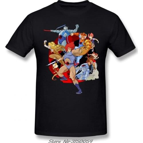 New Thundercats T Shirt Thundercats T-shirt Printed Tshirt Men Awesome Cotton Short Sleeve Basic Tshirt Anime Tees Hip Hop