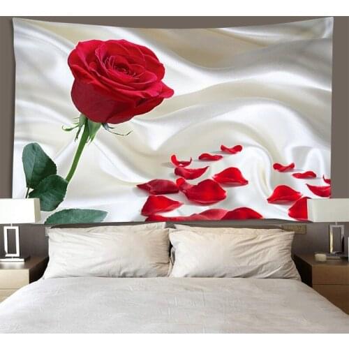 New Charming Rose Background Cloth Fashion Home Minimalist Decoration Supplies Hanging Cloth Living Room Bedroom Tapestry