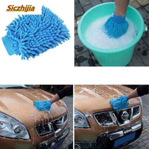 Car cleaning microfiber gloves for Citroen C-Quatre C-Triomphe Picasso C1 C2 C3 C4 C4L C5 Elysee/DS-series